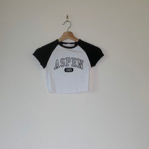 Garage cropped baseball tee